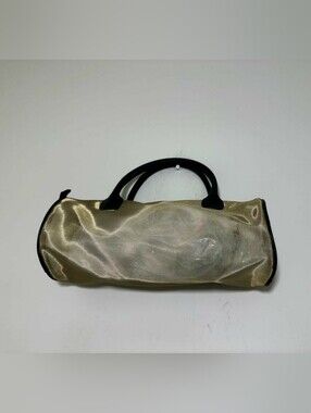 Vintage Glamorous Small Mesh Tote Bag Black Handles And a Zippered Closure